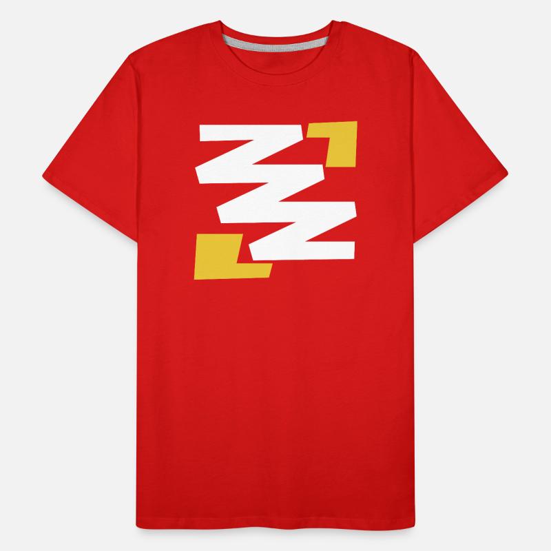 Basic simple digital art emblem with Z Men's Premium Organic T-Shirt