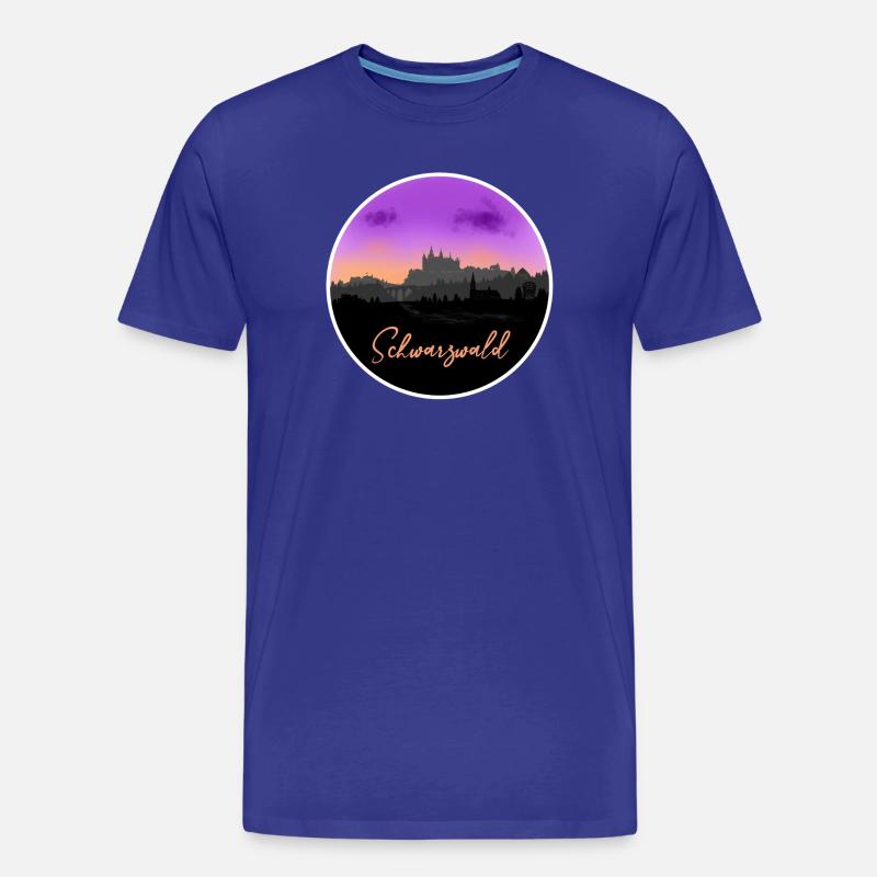 Schwarzwald Fine Skyline - Männer Premium Bio T-Shirt - Königsblau