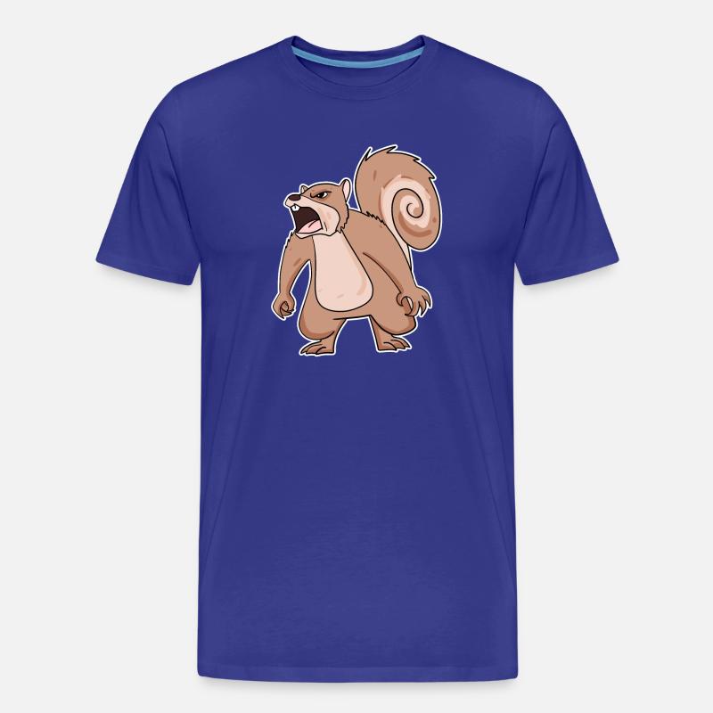 wütendes Eichhörnchen - Männer Premium Bio T-Shirt - Königsblau