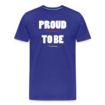 Fier d’être ego citation - T-shirt bio Premium Homme - bleu roi - Devant - Damien (186cm)