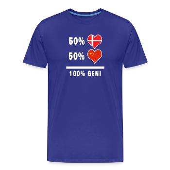 China und Dänemark 100% geniale Flagge - Männer Premium Bio T-Shirt - Königsblau - Vorne - Damien (186cm)