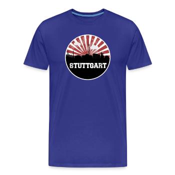 Match à domicile de Stuttgart Skyline - T-shirt bio Premium Homme - bleu roi - Devant - Damien (186cm)