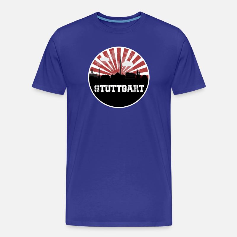 Stuttgart Skyline Home Game - Men's Premium Organic T-Shirt - royal blue