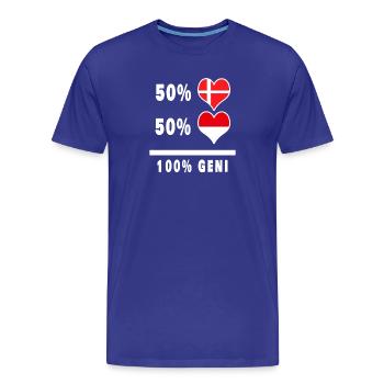 Indonesien und Dänemark 100% geniale Flagge - Männer Premium Bio T-Shirt - Königsblau - Vorne - Damien (186cm)