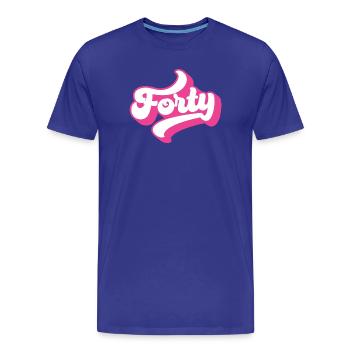 Quarante-40e anniversaire pour les femmes de 40 ans - T-shirt bio Premium Homme - bleu roi - Devant - Damien (186cm)