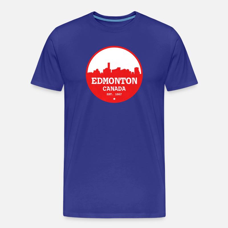 Edmonton Skyline Rundkreis - Männer Premium Bio T-Shirt - Königsblau