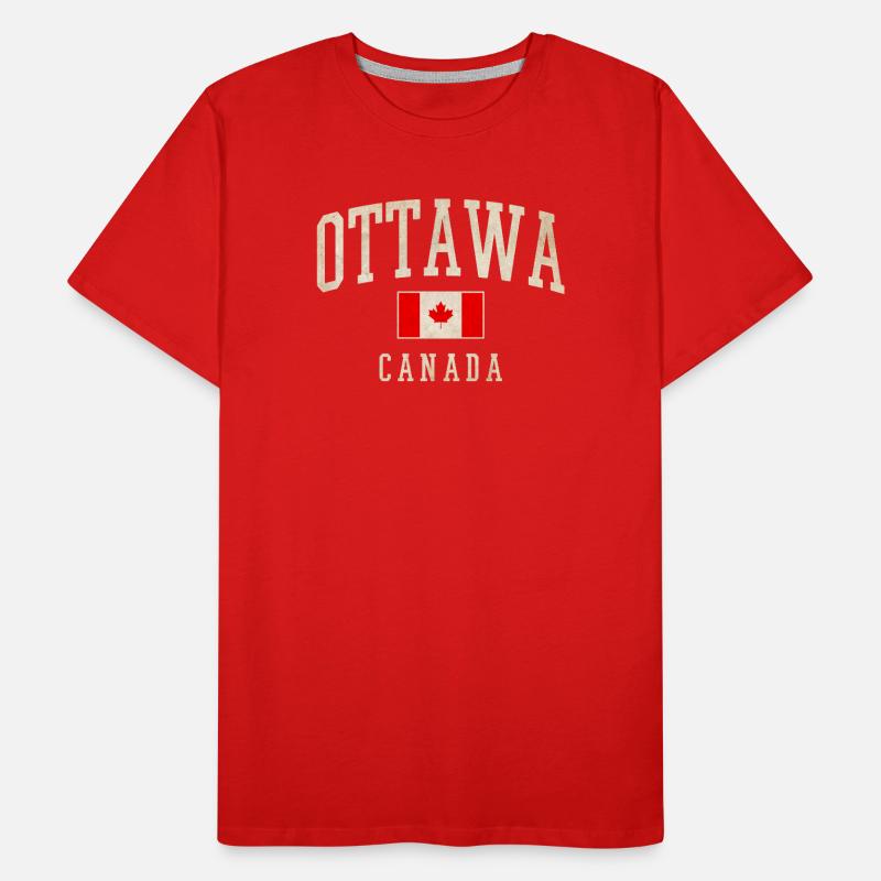 Conception du drapeau d’Ottawa Canada T-shirt bio Premium Homme