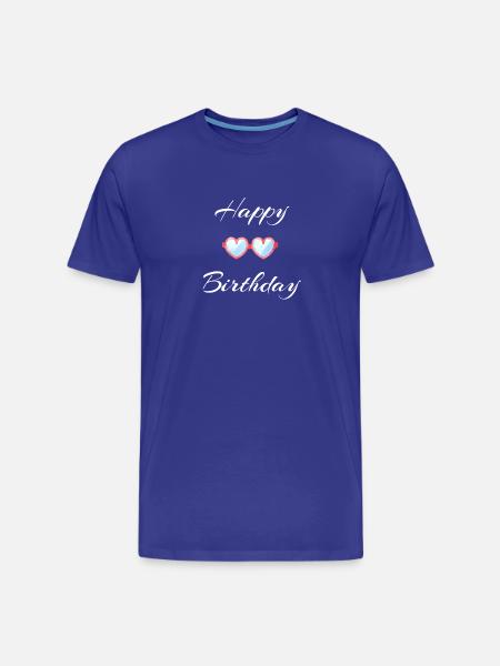 Happy Birthday Sunglasses Design - Men's Premium Organic T-Shirt - royal blue