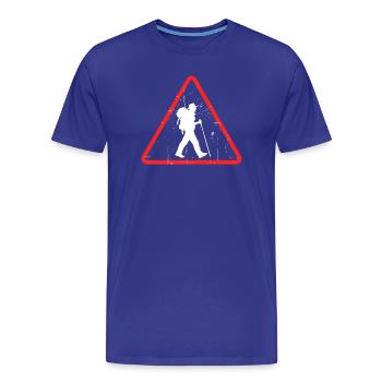 Hikers, hikes, mountain hikes, hiking, climbing - Men's Premium Organic T-Shirt - royal blue - Front - Damien (186cm)