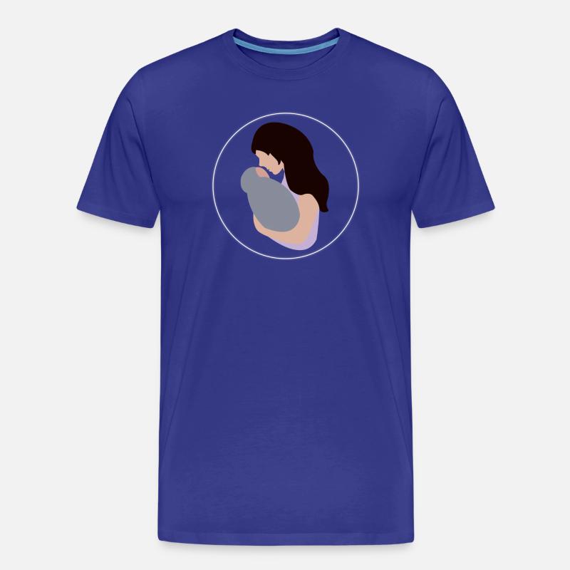 Mutter und Kind - Männer Premium Bio T-Shirt - Königsblau