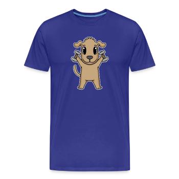 Dog Dumbbell Training Strength Training Fitness - T-shirt bio Premium Homme - bleu roi - Devant - Damien (186cm)