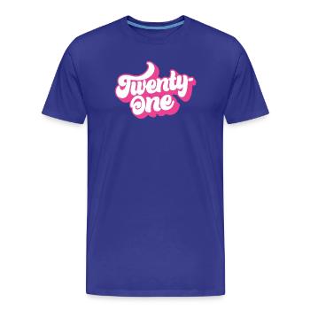 Twenty-One 21st Birthday For Women 21 Years Old - Men's Premium Organic T-Shirt - royal blue - Front - Damien (186cm)