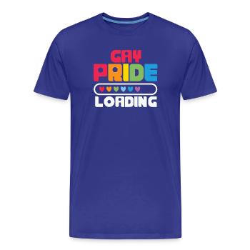 gay pride, LGBT; gay, lesbienne - T-shirt bio Premium Homme - bleu roi - Devant - Damien (186cm)