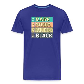 FLEISCH STEAK GARGRAD LUSTIG BBQ GRILL - Männer Premium Bio T-Shirt - Königsblau - Vorne - Damien (186cm)