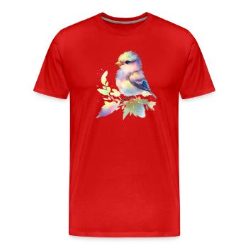 süßer Vogel - Männer Premium Bio T-Shirt - Rot - Vorne - Damien (186cm)