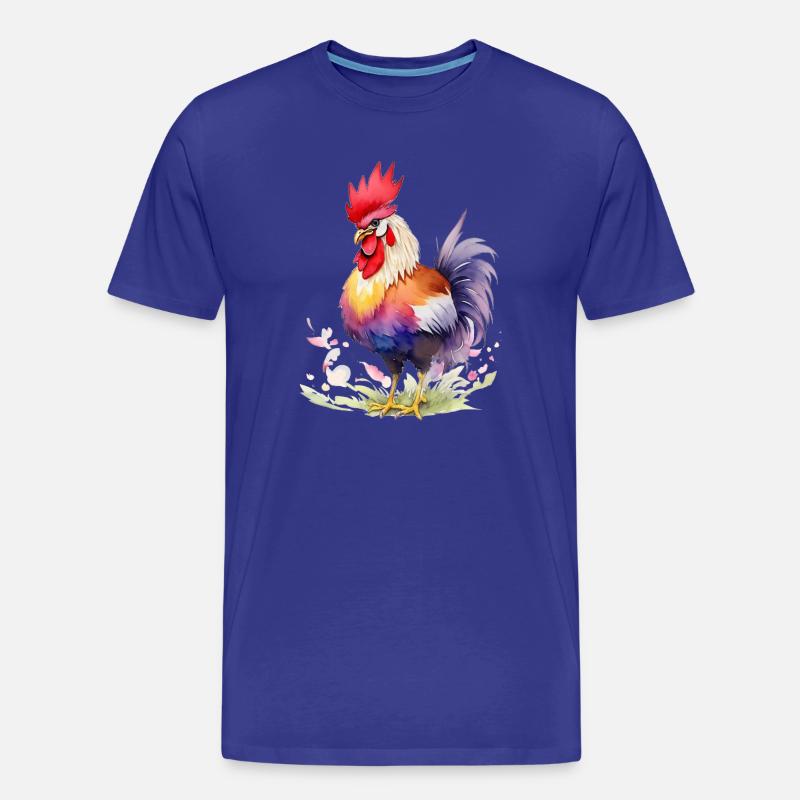 Stolzer Hahn - Männer Premium Bio T-Shirt - Königsblau