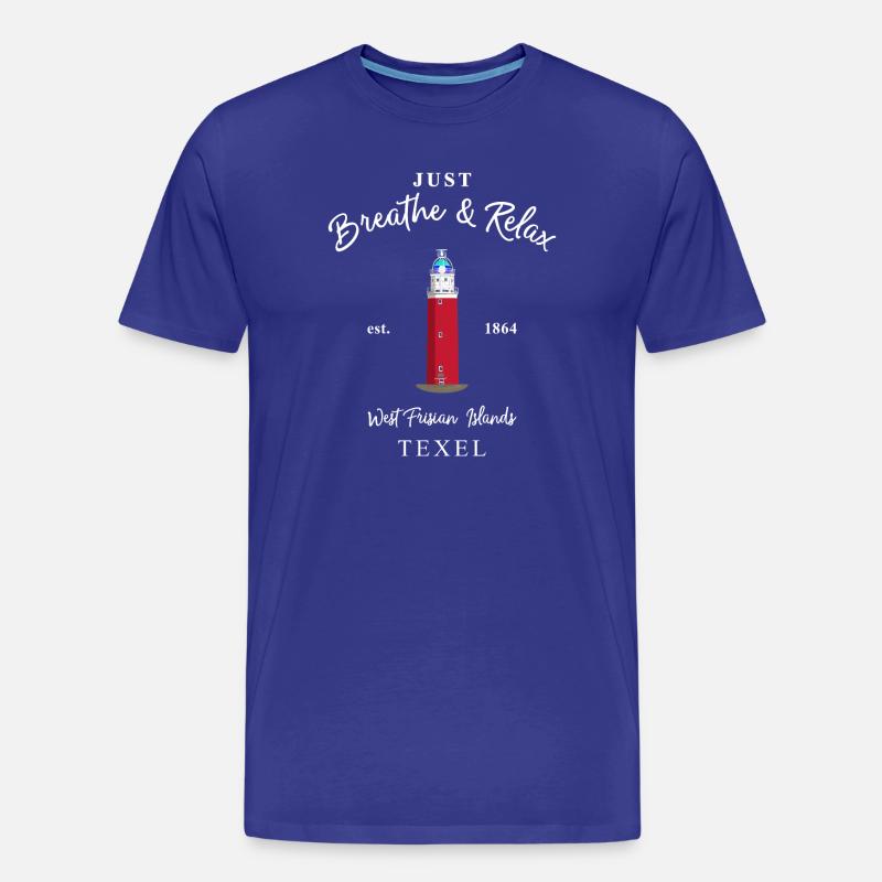 Texel, Relax Lighthouse Eierland, Pays-Bas - T-shirt bio Premium Homme - bleu roi