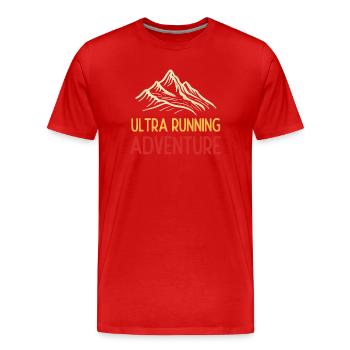 Ultra Running Advrenture - Männer Premium Bio T-Shirt - Rot - Vorne - Damien (186cm)
