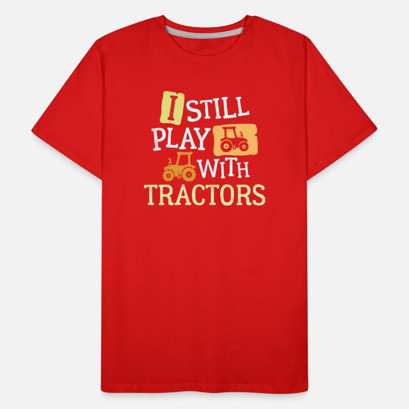 Bauer Statement Ackerbau Traktor Feld Nutzfahrzeug Männer Premium Bio T-Shirt