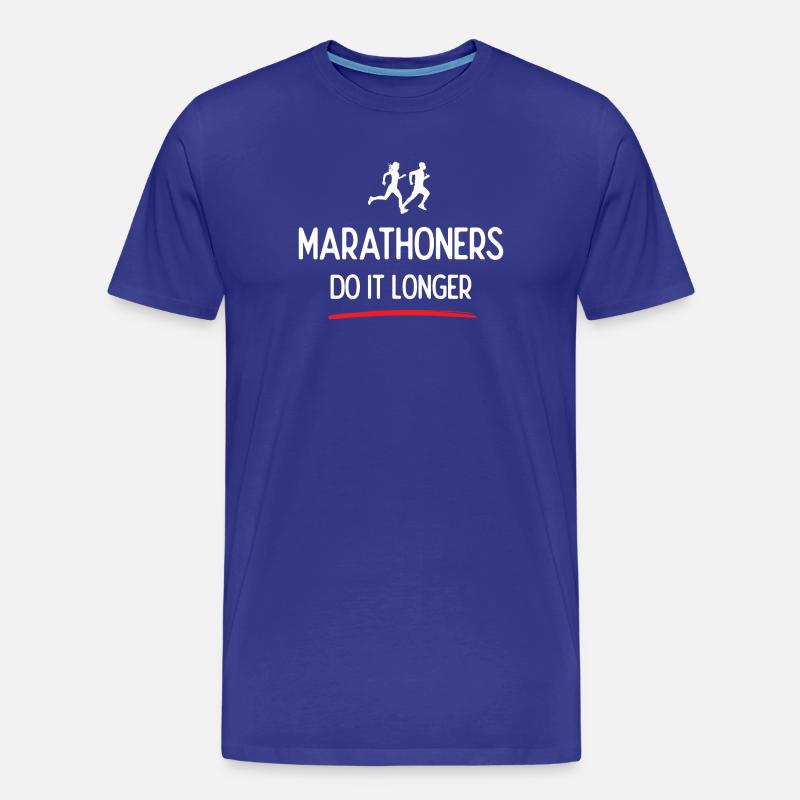 Marathonläufer machen es länger - Männer Premium Bio T-Shirt - Königsblau