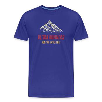 Ultraläufer laufen die Extrameile - Männer Premium Bio T-Shirt - Königsblau - Vorne - Damien (186cm)