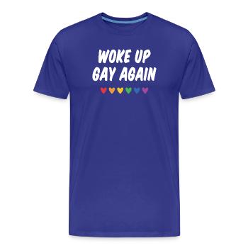 Wieder aufgewacht - Pride Month - Männer Premium Bio T-Shirt - Königsblau - Vorne - Damien (186cm)