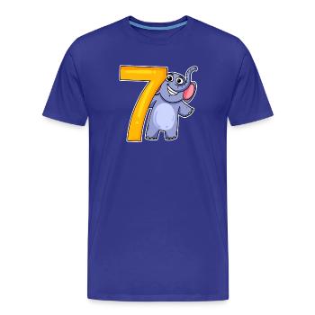 sept - 7 - T-shirt bio Premium Homme - bleu roi - Devant - Damien (186cm)