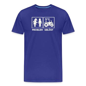 Landwirtschaft Traktor Feld Landleben Statement - Männer Premium Bio T-Shirt - Königsblau - Vorne - Damien (186cm)