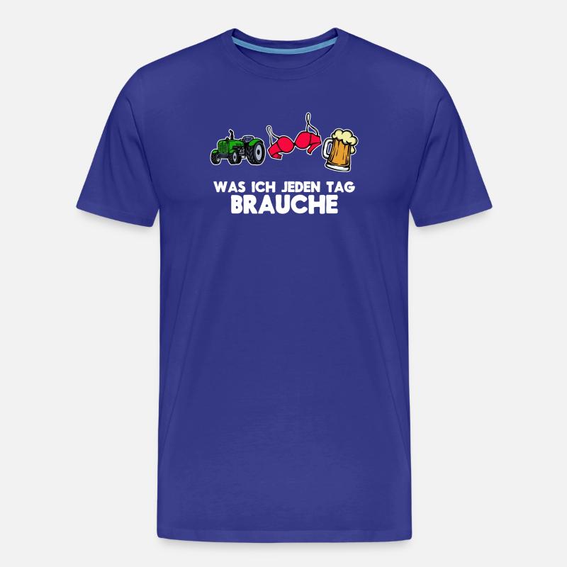 Landwirtschaft Ackerbau Bauer Traktor Statement - Männer Premium Bio T-Shirt - Königsblau