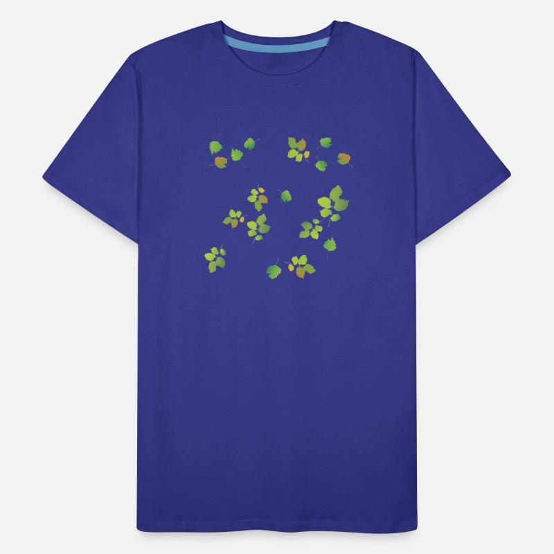 Spring Leaves Pattern Men's Premium Organic T-Shirt
