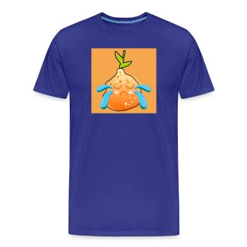 TRAURIGKEIT - TRAURIGE ORANGE - SOMMER FRÜCHTE - Männer Premium Bio T-Shirt - Königsblau - Vorne - Damien (186cm)