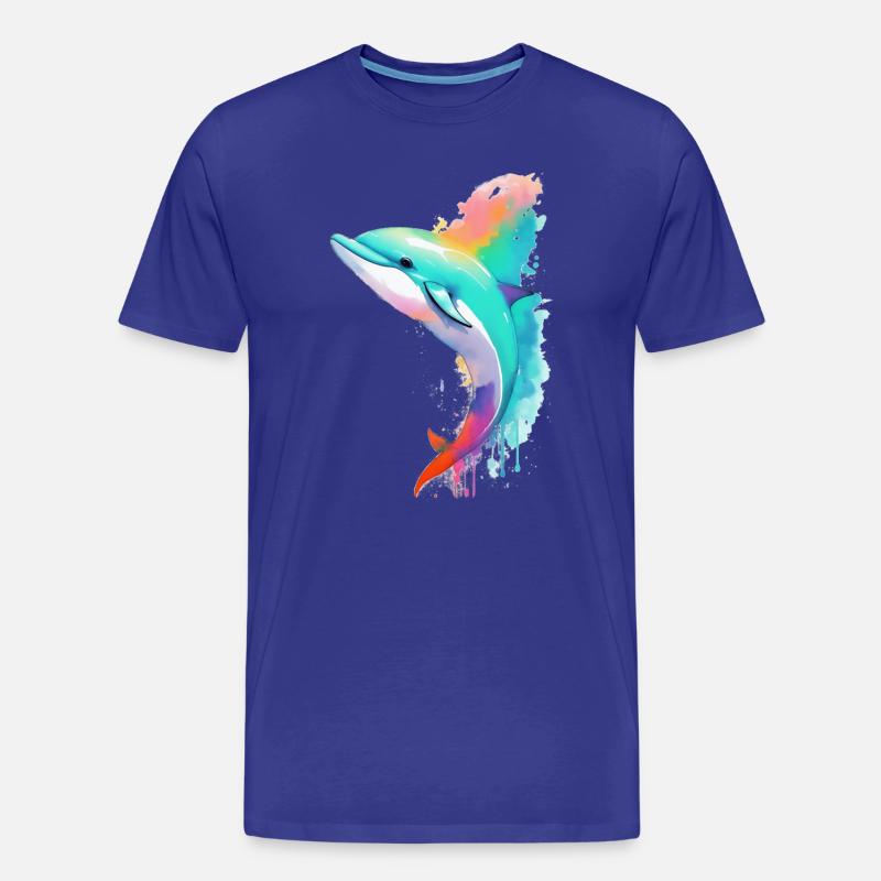 Delfin - Männer Premium Bio T-Shirt - Königsblau