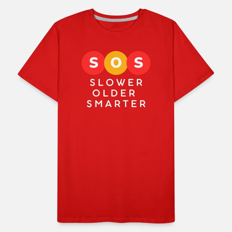 SOS Plus lent Plus vieux Plus intelligent T-shirt bio Premium Homme
