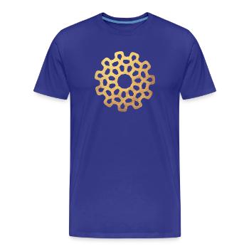 Sun Gold Ornament Yoga Meditation Concentration - Men's Premium Organic T-Shirt - royal blue - Front - Damien (186cm)