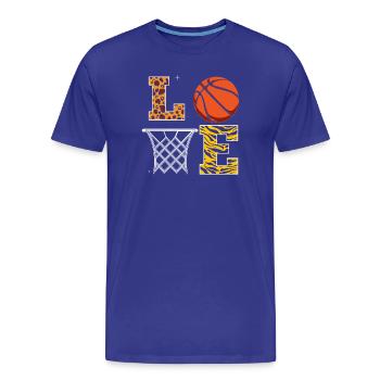 basketball, basketball, basketball fan - Männer Premium Bio T-Shirt - Königsblau - Vorne - Damien (186cm)