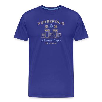 Persépolis, Perse antique, aujourd’hui Iran, dessin - T-shirt bio Premium Homme - bleu roi - Devant - Damien (186cm)