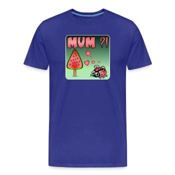 Wassermelone BUG - Männer Premium Bio T-Shirt - Königsblau - Vorne - Damien (186cm)