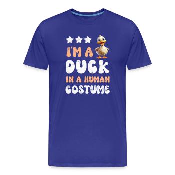 Canards canards - T-shirt bio Premium Homme - bleu roi - Devant - Damien (186cm)