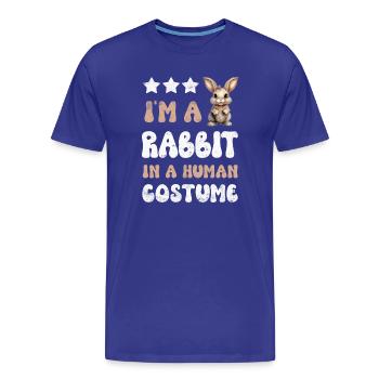 Rabbit Rabbit - Men's Premium Organic T-Shirt - royal blue - Front - Damien (186cm)