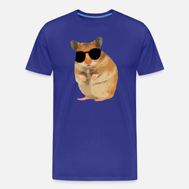 Hamster Menno mit Sonnebrille cool - Männer Premium Bio T-Shirt - Königsblau