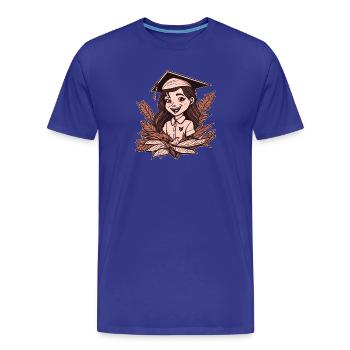 High school diploma, graduation, graduation - Men's Premium Organic T-Shirt - royal blue - Front - Damien (186cm)