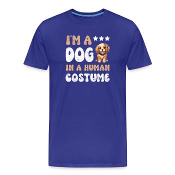 Hund Hunde - Männer Premium Bio T-Shirt - Königsblau - Vorne - Damien (186cm)