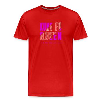 Kung Fu Königin - Männer Premium Bio T-Shirt - Rot - Vorne - Damien (186cm)