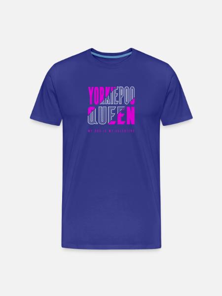 Yorkiepoo Queen - Men's Premium Organic T-Shirt - royal blue