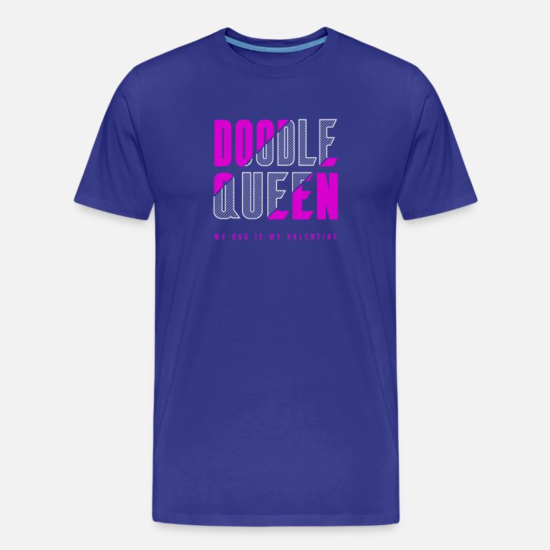 Doodle Königin - Männer Premium Bio T-Shirt - Königsblau