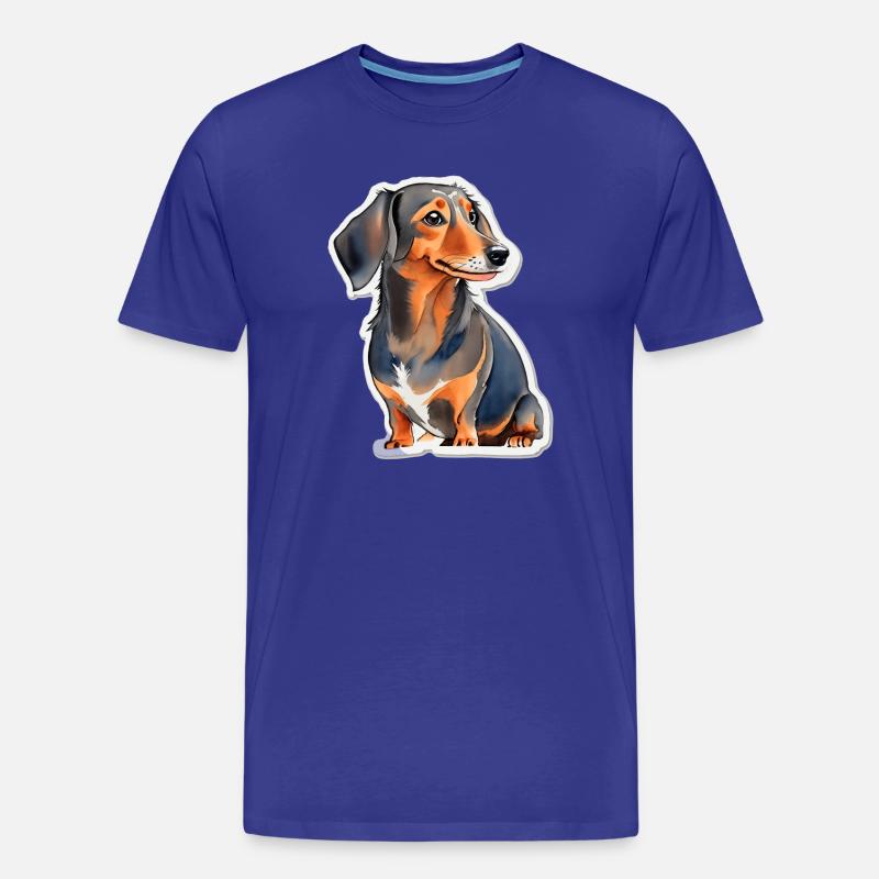 Dackel - Männer Premium Bio T-Shirt - Königsblau