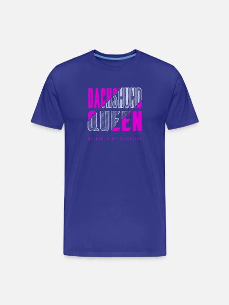 Dachshund Queen - Men's Premium Organic T-Shirt - royal blue