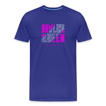 Bowling Queen - Men's Premium Organic T-Shirt - royal blue - Front - Damien (186cm)