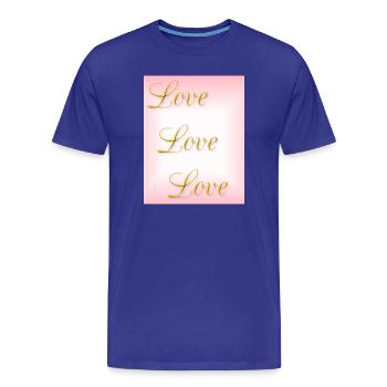 Amour - amour de soi - amour véritable - T-shirt bio Premium Homme - bleu roi - Devant - Damien (186cm)