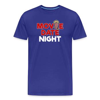 Popcorn Statement Movies Cinema Night Streaming - Men's Premium Organic T-Shirt - royal blue - Front - Damien (186cm)